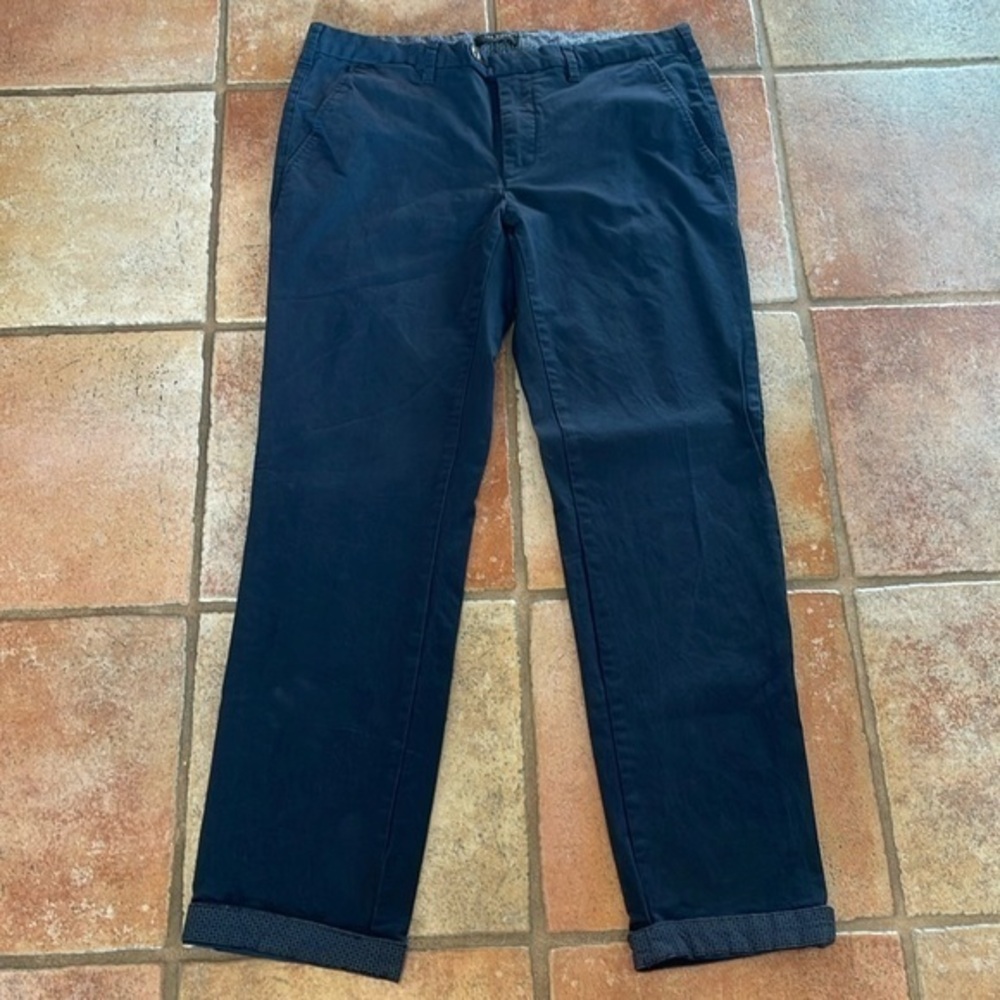 Ted Baker Navy cuffed Chino Pants
